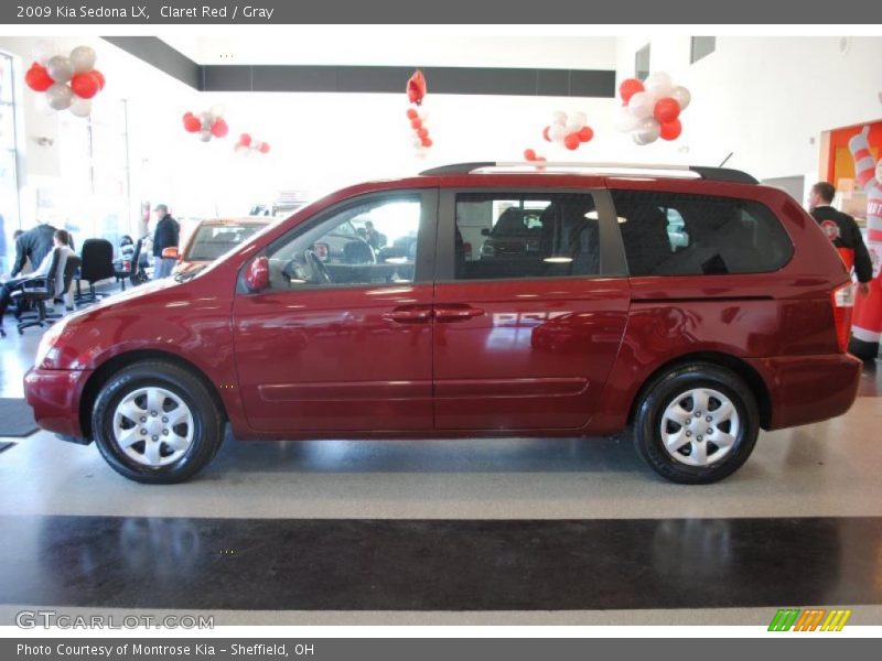 Claret Red / Gray 2009 Kia Sedona LX