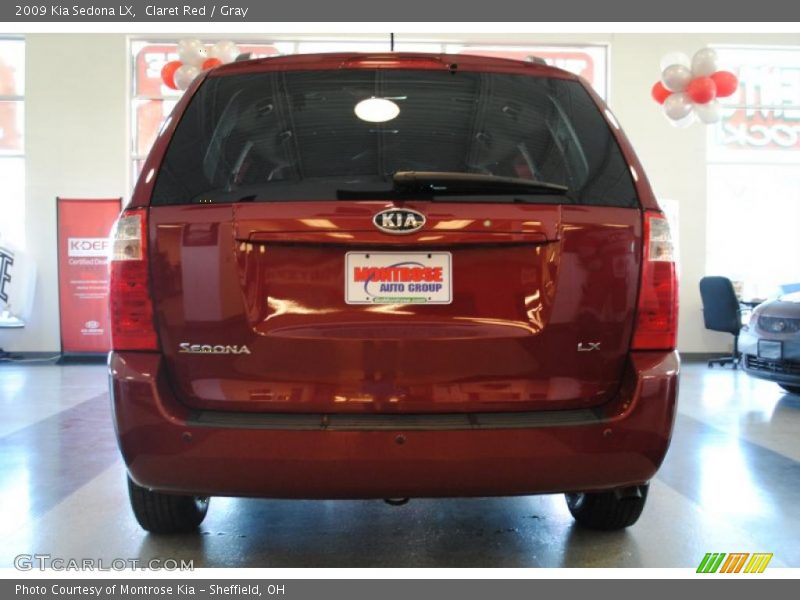 Claret Red / Gray 2009 Kia Sedona LX