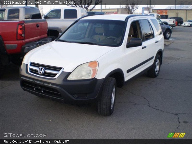 Taffeta White / Saddle 2002 Honda CR-V LX 4WD