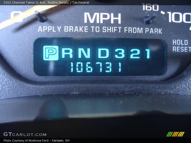 Redfire Metallic / Tan/Neutral 2002 Chevrolet Tahoe LS 4x4