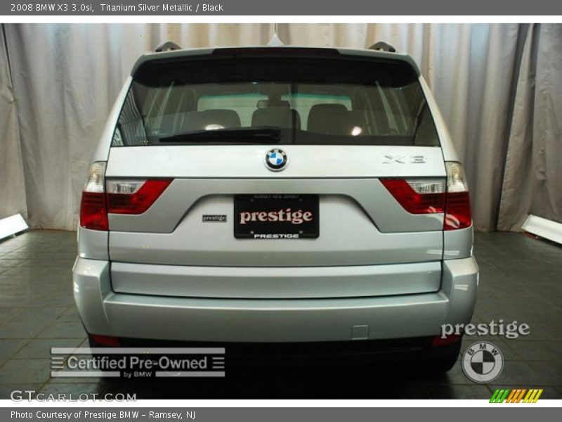 Titanium Silver Metallic / Black 2008 BMW X3 3.0si