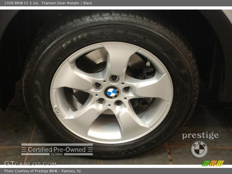 Titanium Silver Metallic / Black 2008 BMW X3 3.0si