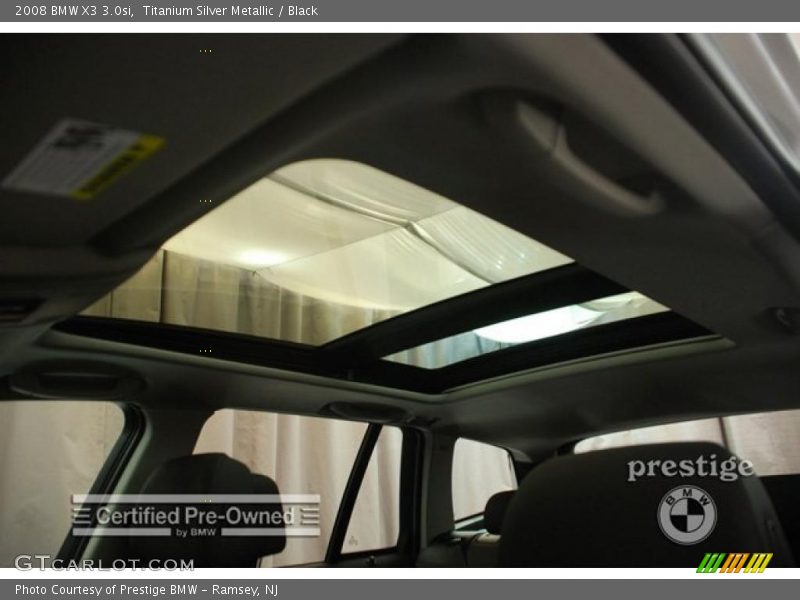 Titanium Silver Metallic / Black 2008 BMW X3 3.0si