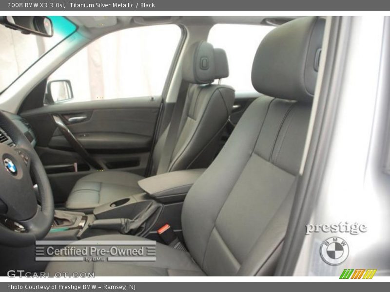 Titanium Silver Metallic / Black 2008 BMW X3 3.0si
