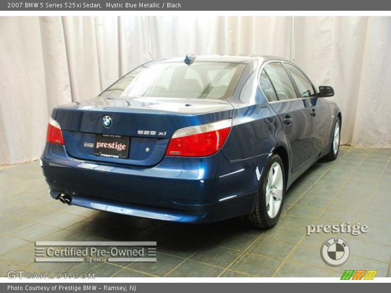 Mystic Blue Metallic / Black 2007 BMW 5 Series 525xi Sedan
