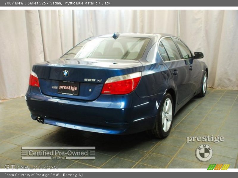 Mystic Blue Metallic / Black 2007 BMW 5 Series 525xi Sedan