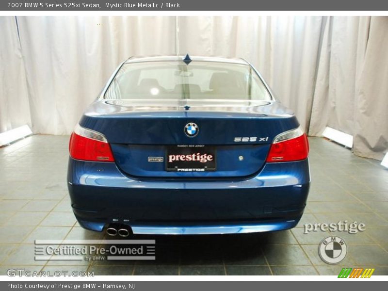 Mystic Blue Metallic / Black 2007 BMW 5 Series 525xi Sedan