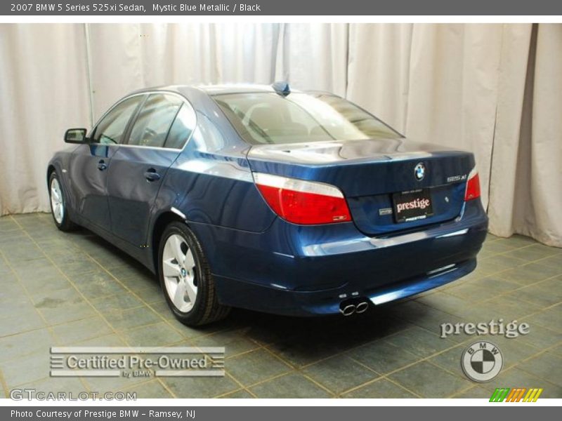 Mystic Blue Metallic / Black 2007 BMW 5 Series 525xi Sedan