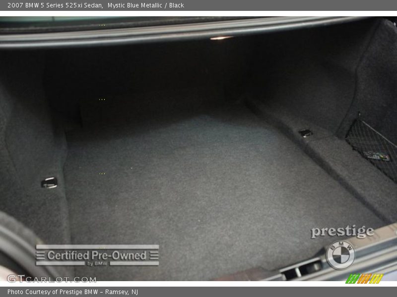 Mystic Blue Metallic / Black 2007 BMW 5 Series 525xi Sedan