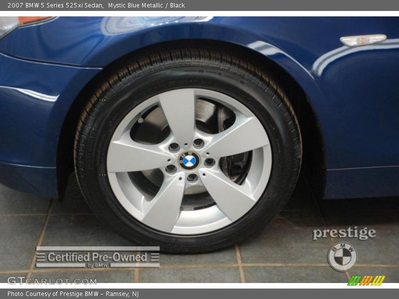 Mystic Blue Metallic / Black 2007 BMW 5 Series 525xi Sedan