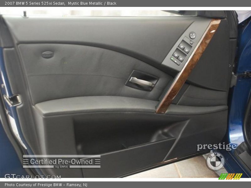 Mystic Blue Metallic / Black 2007 BMW 5 Series 525xi Sedan