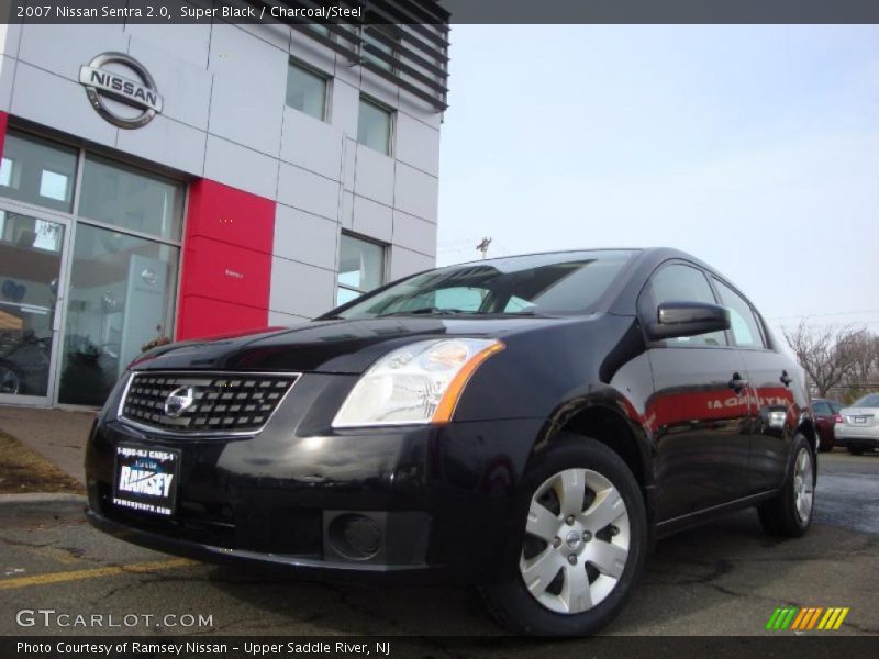 Super Black / Charcoal/Steel 2007 Nissan Sentra 2.0