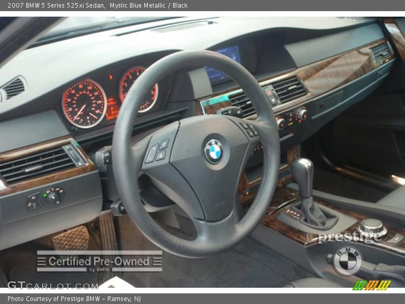 Mystic Blue Metallic / Black 2007 BMW 5 Series 525xi Sedan