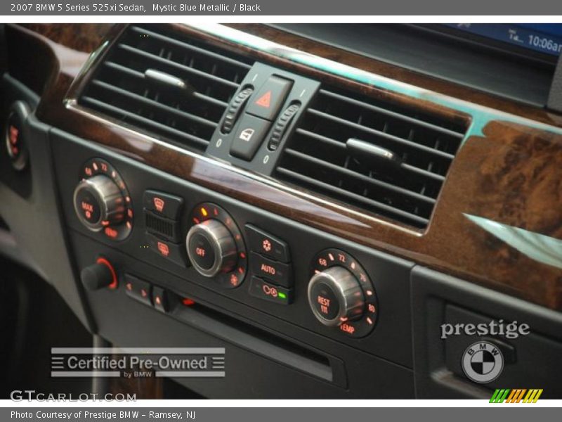Mystic Blue Metallic / Black 2007 BMW 5 Series 525xi Sedan