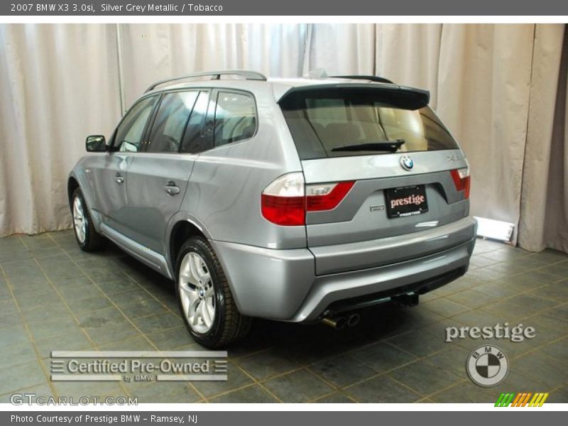 Silver Grey Metallic / Tobacco 2007 BMW X3 3.0si