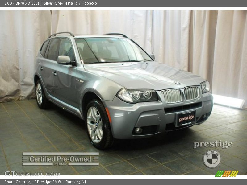 Silver Grey Metallic / Tobacco 2007 BMW X3 3.0si
