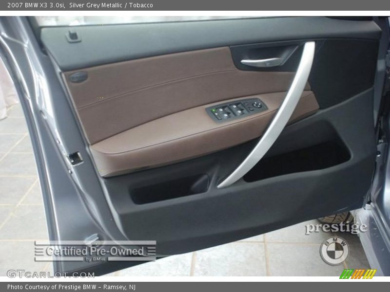 Silver Grey Metallic / Tobacco 2007 BMW X3 3.0si