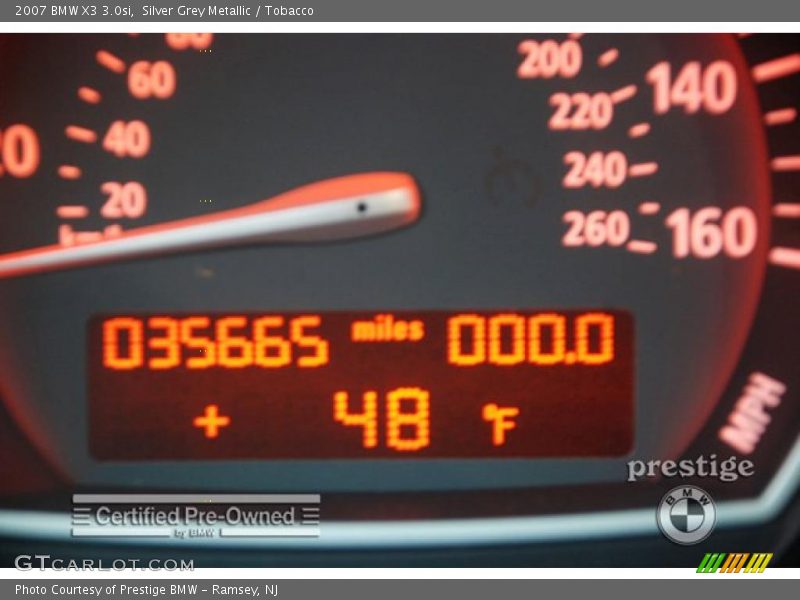 Silver Grey Metallic / Tobacco 2007 BMW X3 3.0si