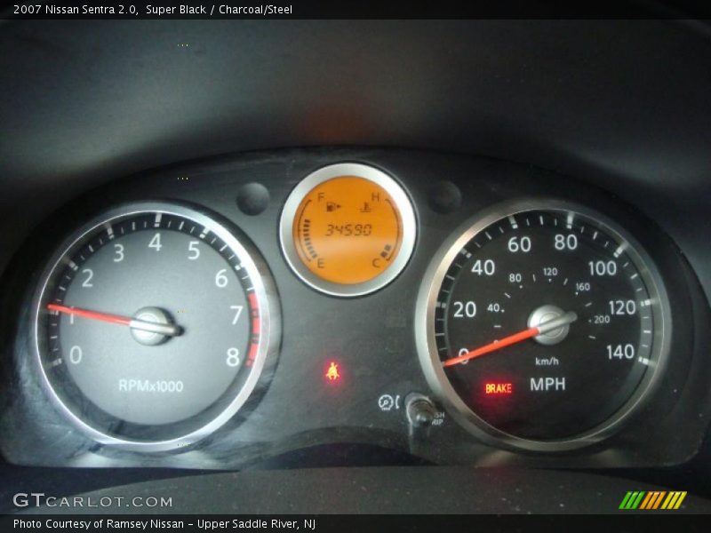 Super Black / Charcoal/Steel 2007 Nissan Sentra 2.0