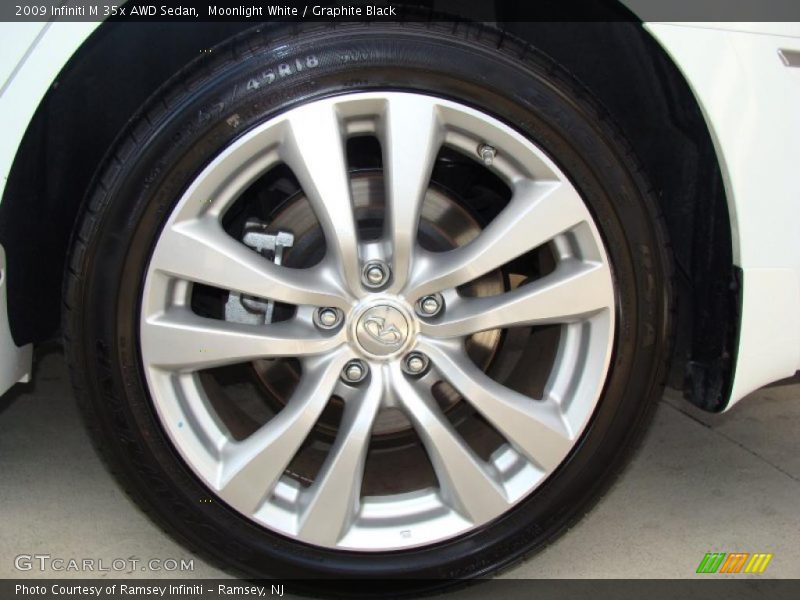 Moonlight White / Graphite Black 2009 Infiniti M 35x AWD Sedan