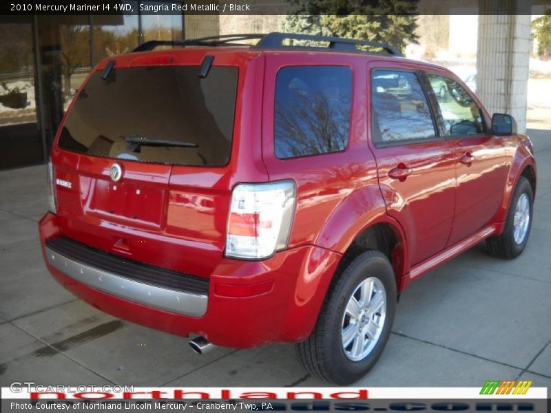 Sangria Red Metallic / Black 2010 Mercury Mariner I4 4WD