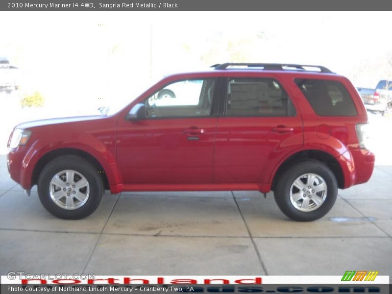 Sangria Red Metallic / Black 2010 Mercury Mariner I4 4WD