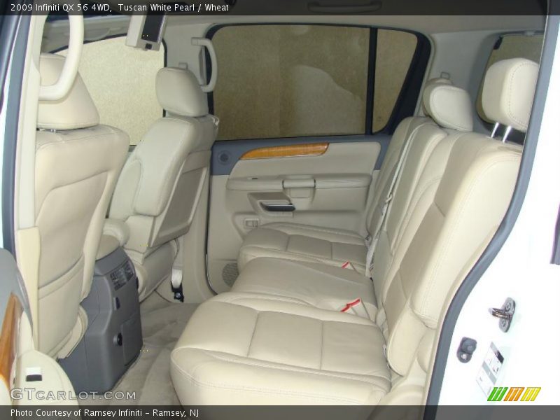 Tuscan White Pearl / Wheat 2009 Infiniti QX 56 4WD