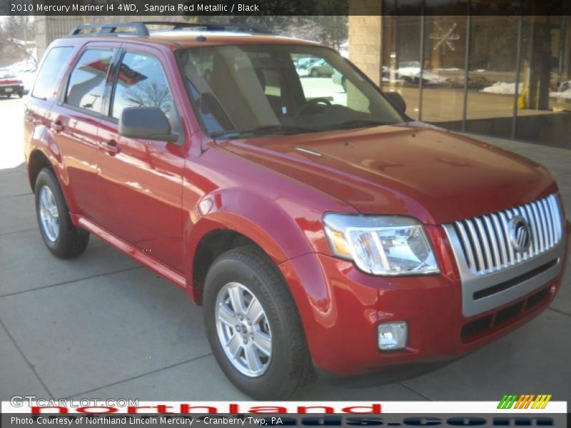 Sangria Red Metallic / Black 2010 Mercury Mariner I4 4WD