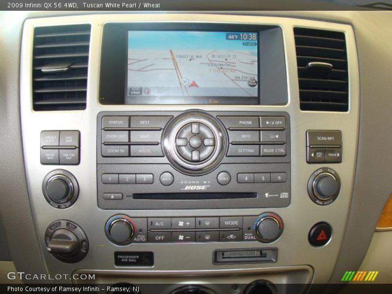 Tuscan White Pearl / Wheat 2009 Infiniti QX 56 4WD