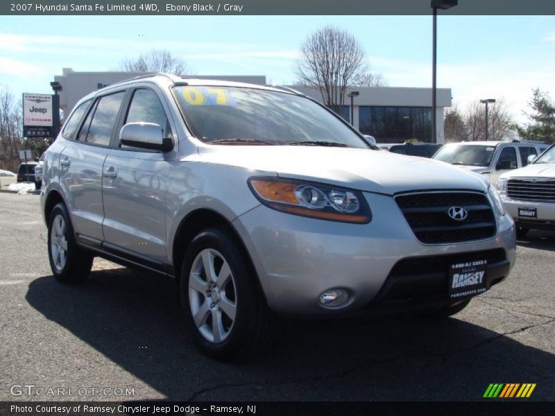 Ebony Black / Gray 2007 Hyundai Santa Fe Limited 4WD