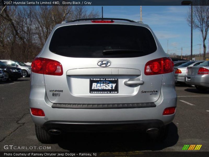 Ebony Black / Gray 2007 Hyundai Santa Fe Limited 4WD