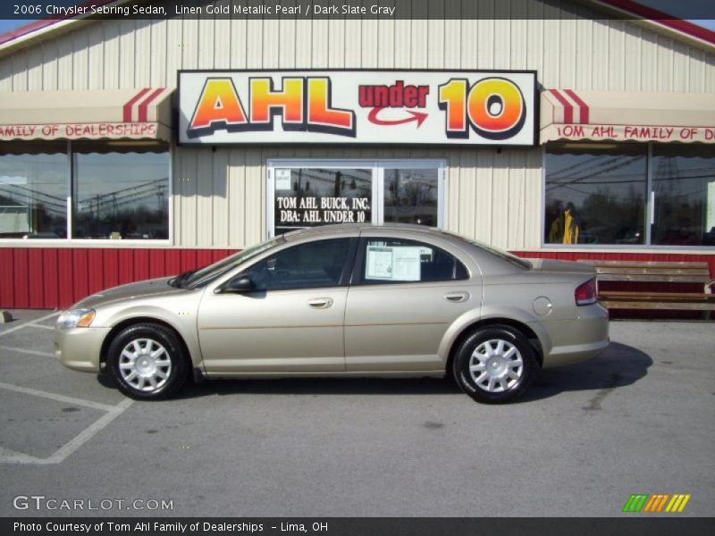 Linen Gold Metallic Pearl / Dark Slate Gray 2006 Chrysler Sebring Sedan