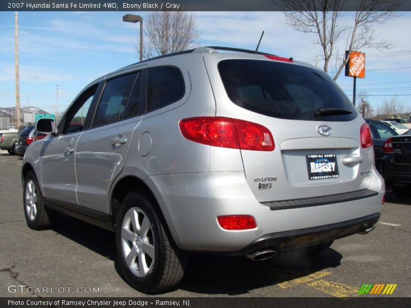 Ebony Black / Gray 2007 Hyundai Santa Fe Limited 4WD