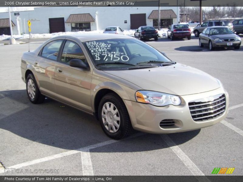 Linen Gold Metallic Pearl / Dark Slate Gray 2006 Chrysler Sebring Sedan