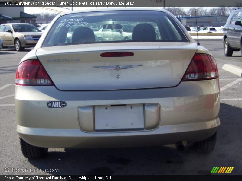 Linen Gold Metallic Pearl / Dark Slate Gray 2006 Chrysler Sebring Sedan