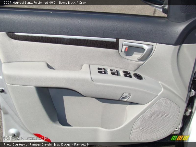 Ebony Black / Gray 2007 Hyundai Santa Fe Limited 4WD