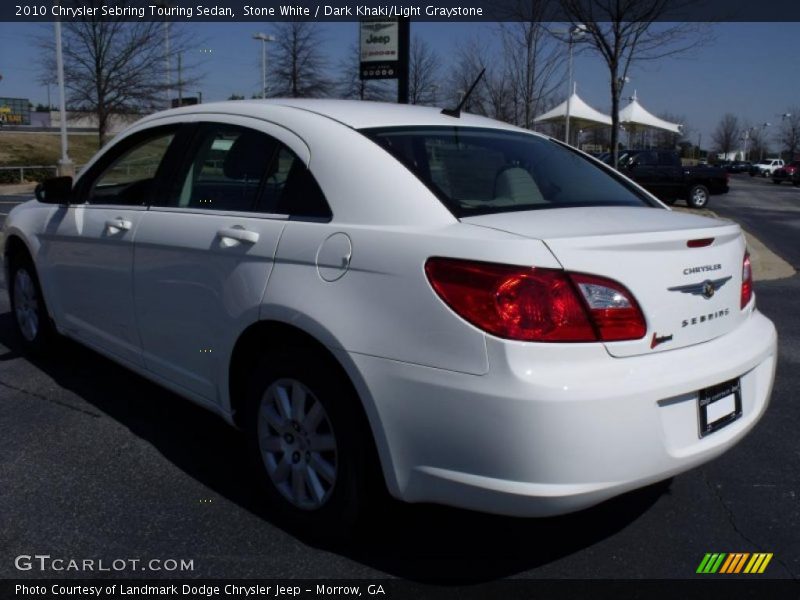 Stone White / Dark Khaki/Light Graystone 2010 Chrysler Sebring Touring Sedan