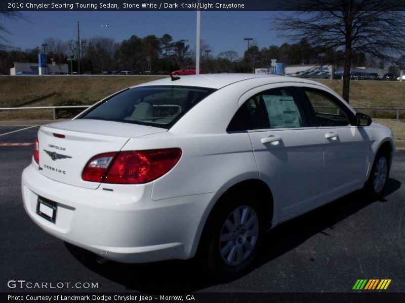 Stone White / Dark Khaki/Light Graystone 2010 Chrysler Sebring Touring Sedan