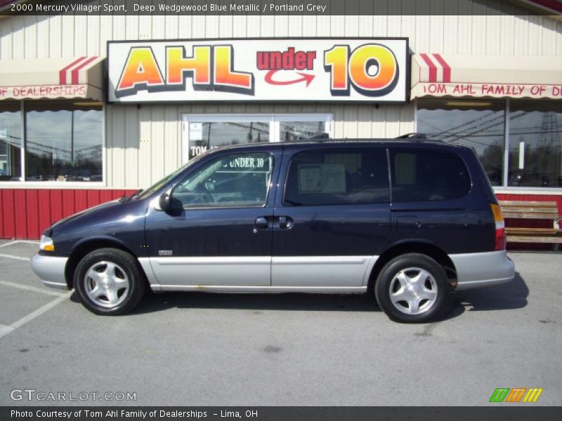 Deep Wedgewood Blue Metallic / Portland Grey 2000 Mercury Villager Sport