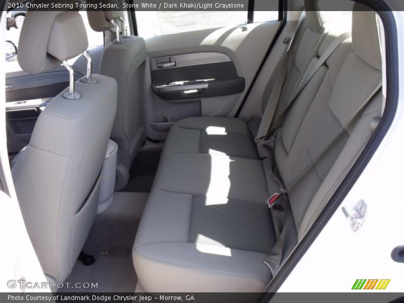 Stone White / Dark Khaki/Light Graystone 2010 Chrysler Sebring Touring Sedan