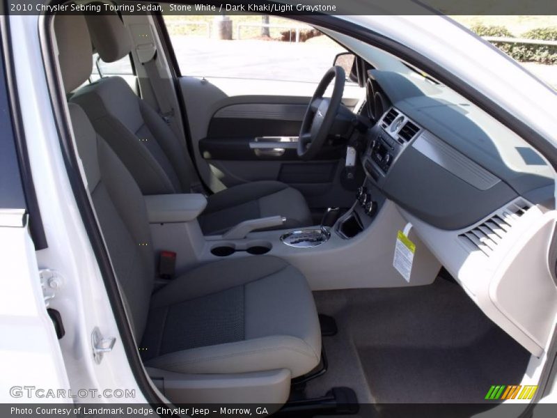 Stone White / Dark Khaki/Light Graystone 2010 Chrysler Sebring Touring Sedan