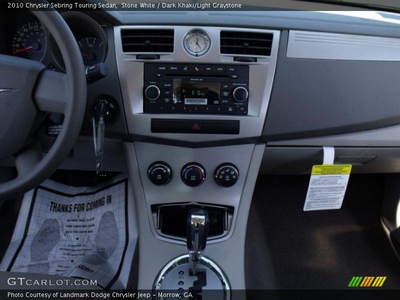 Stone White / Dark Khaki/Light Graystone 2010 Chrysler Sebring Touring Sedan