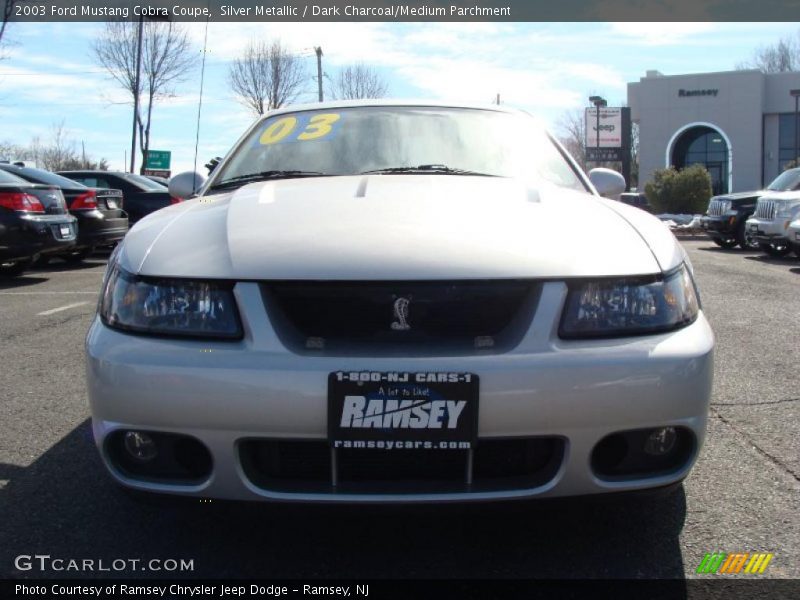 Silver Metallic / Dark Charcoal/Medium Parchment 2003 Ford Mustang Cobra Coupe