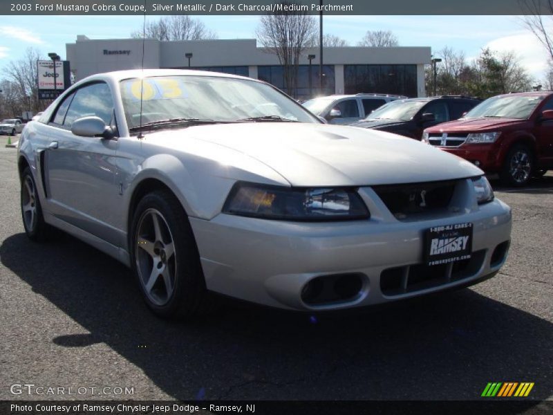 Silver Metallic / Dark Charcoal/Medium Parchment 2003 Ford Mustang Cobra Coupe
