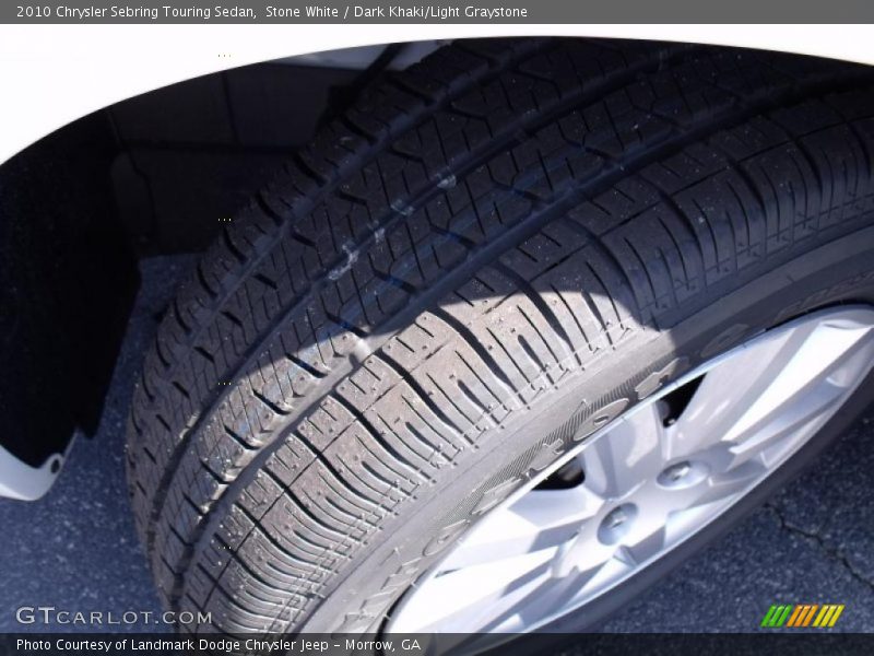 Stone White / Dark Khaki/Light Graystone 2010 Chrysler Sebring Touring Sedan