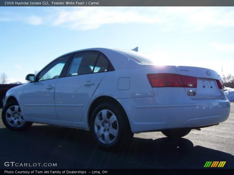 Powder White Pearl / Camel 2009 Hyundai Sonata GLS