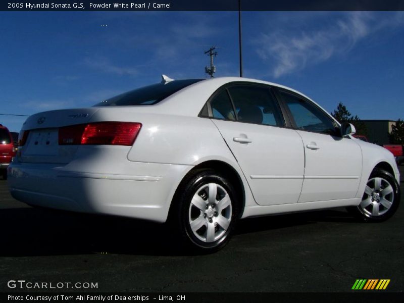 Powder White Pearl / Camel 2009 Hyundai Sonata GLS