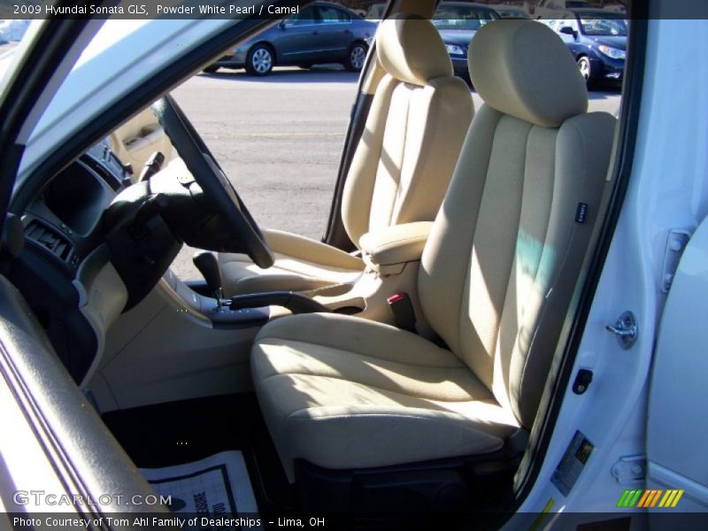 Powder White Pearl / Camel 2009 Hyundai Sonata GLS