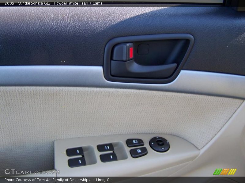 Powder White Pearl / Camel 2009 Hyundai Sonata GLS