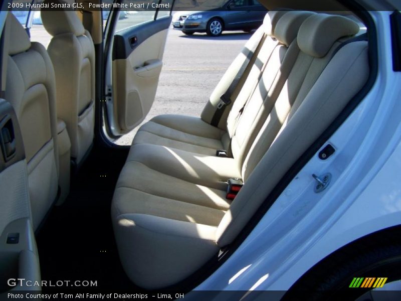 Powder White Pearl / Camel 2009 Hyundai Sonata GLS